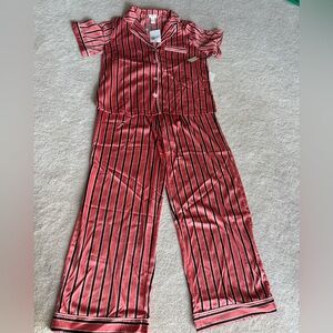 Forever 21 Red and Black Striped Pajama Set